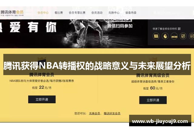 腾讯获得NBA转播权的战略意义与未来展望分析